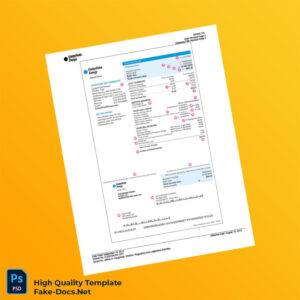 USA CenterPoint Energy Editable Utility Bill Template in Word and PDF formats 2 page