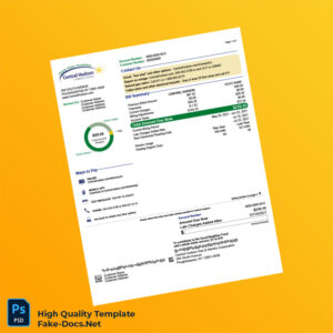 USA Central Hudson Editable Utility Bill Template in Word and PDF formats 3 page