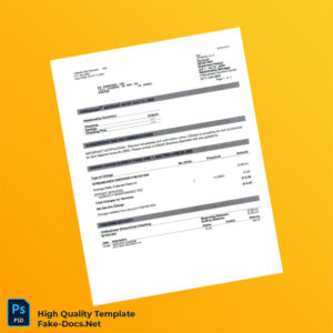 USA Citibank Account Statement Template in Word and PDF formats 2 page