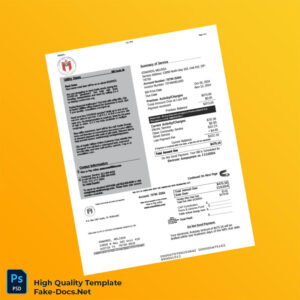 USA City of Austin Editable Electric Bill Template in Word and PDF formats 4 page