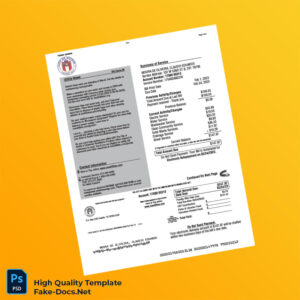USA City of Austin Editable Utility Bill Template in Word and PDF formats