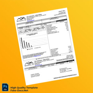 USA City of Buckeye Editable Utility Bill Template in Word and PDF formats