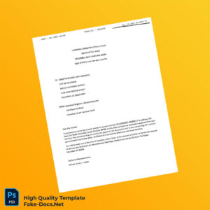 USA City of Columbia Editable Utility Bill Template in Word and PDF formats 2 page