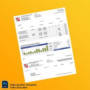 USA City of Wauwatosa Editable Water Bill Template in Word and PDF formats