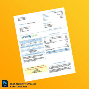 USA Colonial Square Apts Editable Bill Template in Word and PDF formats