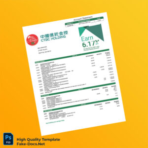 USA DCU Bank Statement Template in Word and PDF formats 3 page