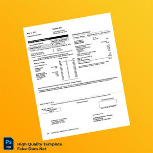 USA Dominion Energy Editable Electricity Bill Template in Word and PDF formats USA Dominion Energy Editable Electricity Bill Template in Word and PDF formats