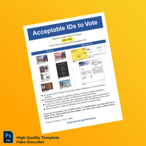 USA Editable Acceptable Ids Template in Word and PDF formats USA Editable Acceptable Ids Template in Word and PDF formats