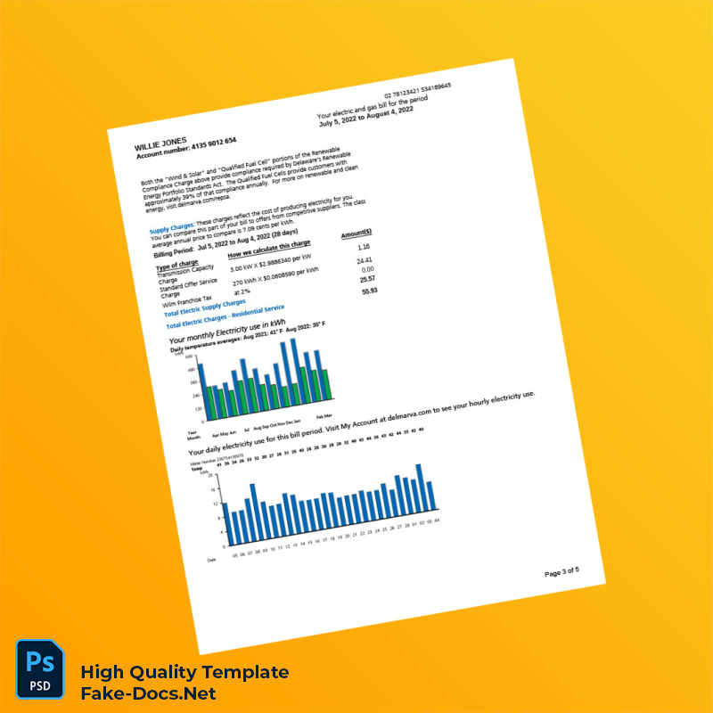 USA Editable Electric and Gas Bill Template in Word and PDF formats 5 page USA Editable Electric and Gas Bill Template in Word and PDF formats 5 page