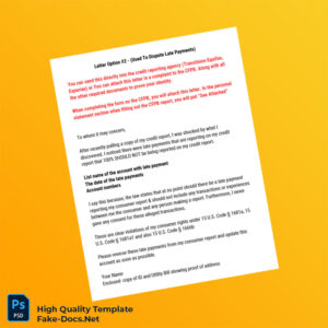 USA Editable Late Payment Letter Template in Word and PDF formats USA Editable Late Payment Letter Template in Word and PDF formats