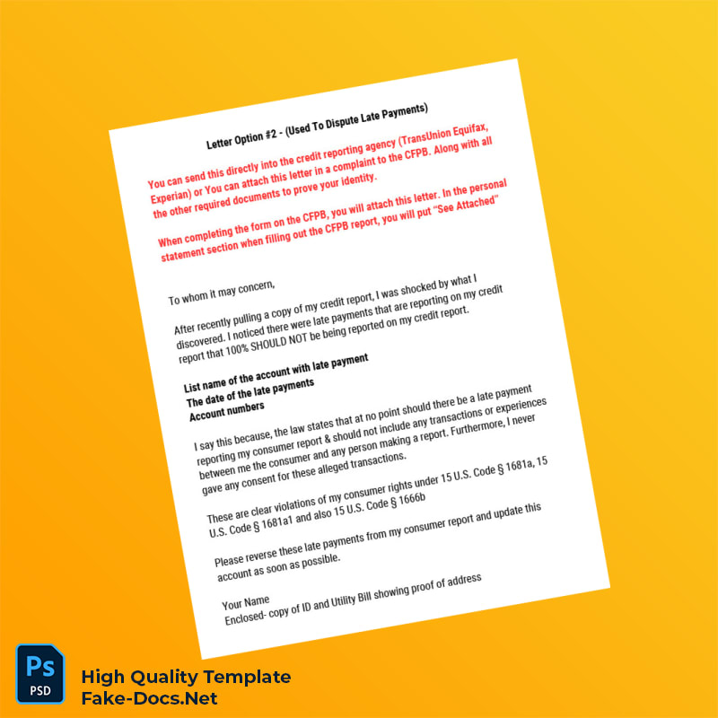 USA Editable Late Payment Letter Template in Word and PDF formats USA Editable Late Payment Letter Template in Word and PDF formats