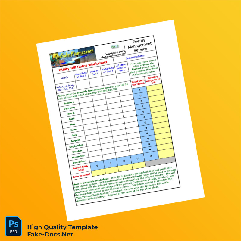 USA Energy Management Service Editable Array Sizing Workbook Template in Word and PDF formats 4 page USA Energy Management Service Editable Array Sizing Workbook Template in Word and PDF formats 4 page