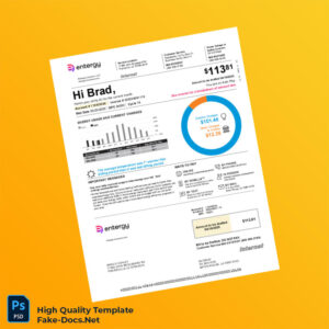 USA20Entergy20Louisiana20Editable20Utility20Bill20Template20in20Word20and20PDF20formats 300x300 - driver licence, passport, utility bill psd temolate