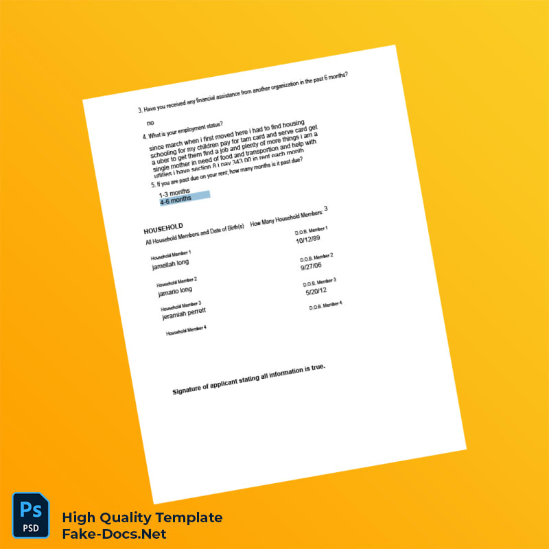USA FEMA Editable Utility Bill Assistance Application Template in Word and PDF formats 3 page USA FEMA Editable Utility Bill Assistance Application Template in Word and PDF formats 3 page