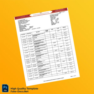 USA Fingrowth Co-op Bank Statement Template in Word and PDF formats 5 page