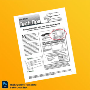 USA Forest Service Editable Utility Bill Tech Tip Template in Word and PDF formats 4 page USA Forest Service Editable Utility Bill Tech Tip Template in Word and PDF formats 4 page