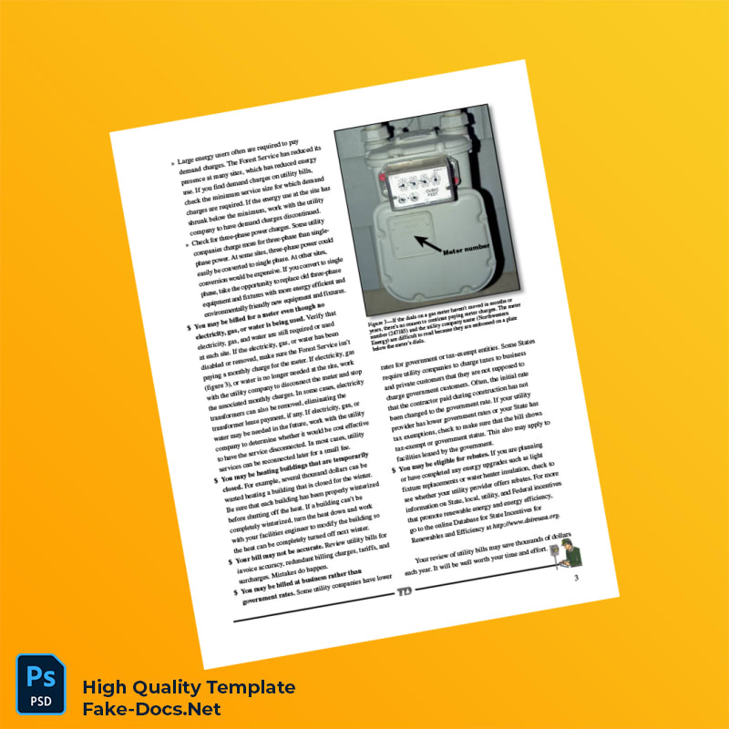 USA Forest Service Editable Utility Bill Tech Tip Template in Word and PDF formats 4 page USA Forest Service Editable Utility Bill Tech Tip Template in Word and PDF formats 4 page