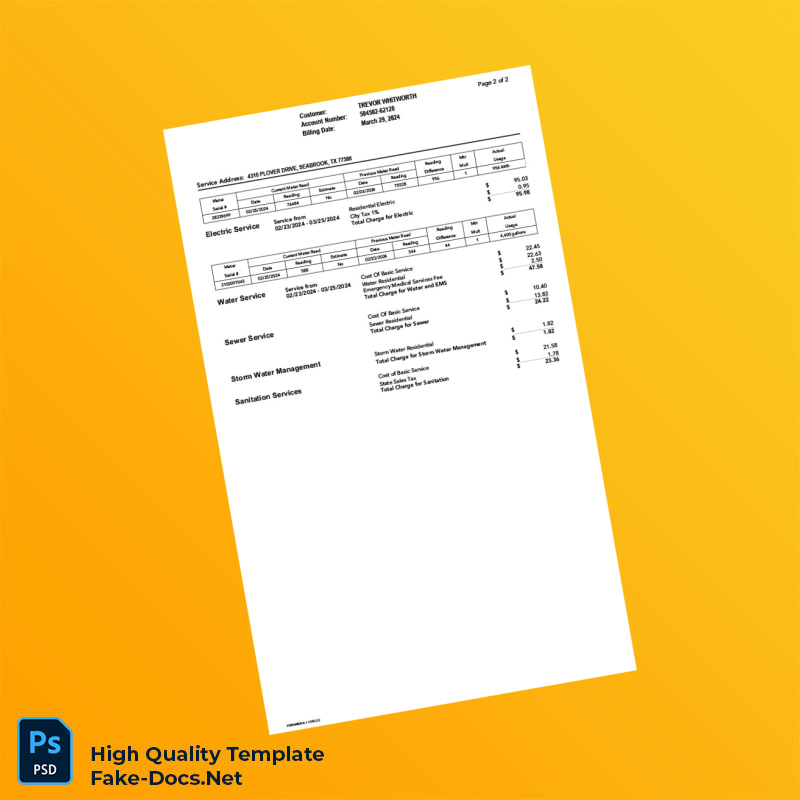 USA Garland Editable Electricity Bill Template in Word and PDF formats 2 page USA Garland Editable Electricity Bill Template in Word and PDF formats 2 page