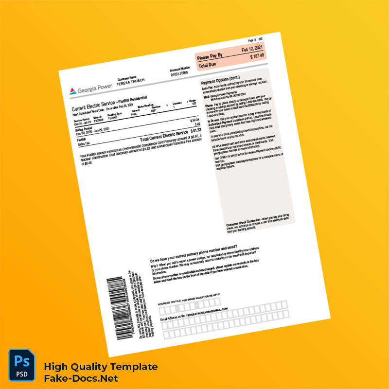 USA Georgia Power Editable Disconnect Notice Template in Word and PDF formats 2 page USA Georgia Power Editable Disconnect Notice Template in Word and PDF formats 2 page