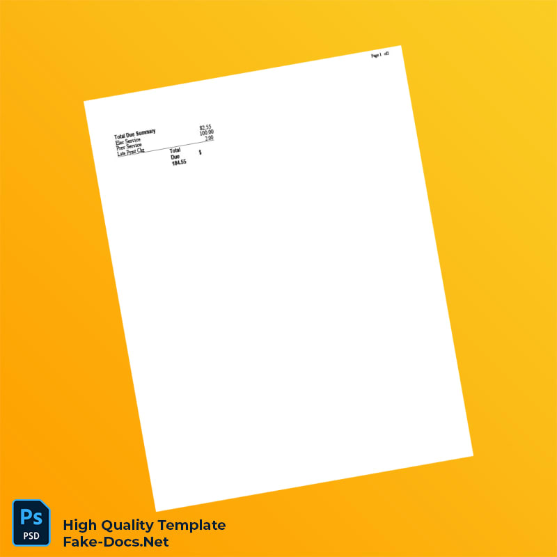 USA Georgia Power Editable Electricity Bill Template in Word and PDF formats 3 page USA Georgia Power Editable Electricity Bill Template in Word and PDF formats 3 page