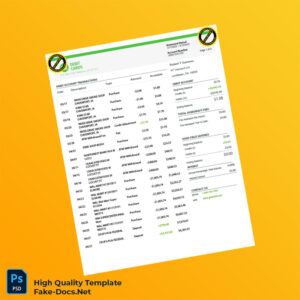 USA Green Dot Bank Statement Template in Word and PDF formats 5 page