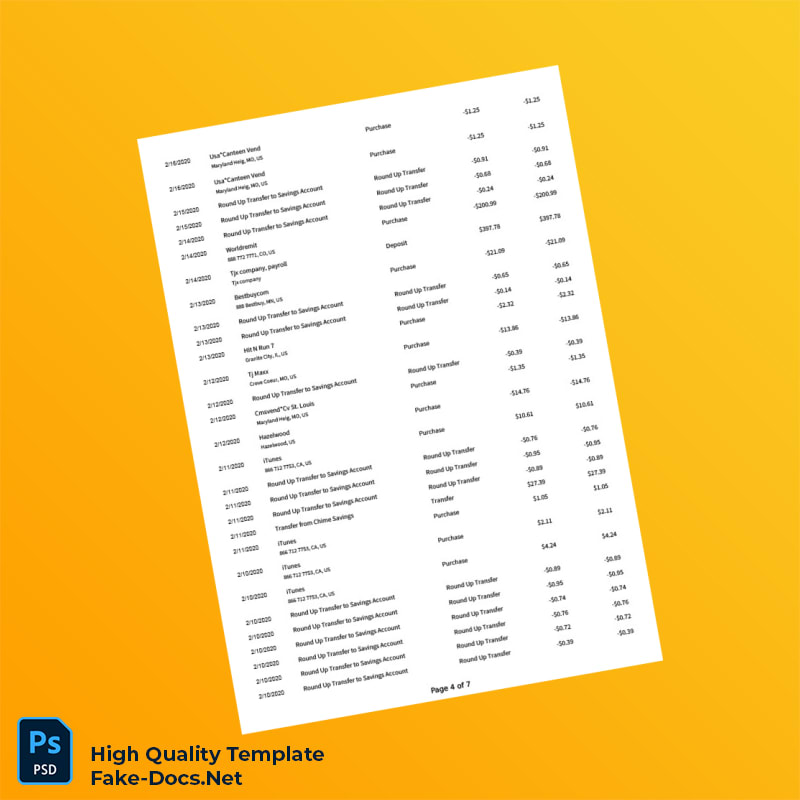 USA Greendot Bank Statement Template in Word and PDF formats 8 page USA Greendot Bank Statement Template in Word and PDF formats 8 page