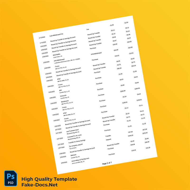 USA Greendot Bank Statement Template in Word and PDF formats 8 page USA Greendot Bank Statement Template in Word and PDF formats 8 page