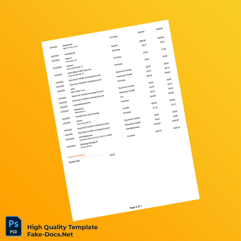USA Greendot Bank Statement Template in Word and PDF formats 8 page USA Greendot Bank Statement Template in Word and PDF formats 8 page