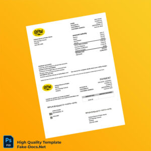 USA Holland Board of Public Works Editable Utility Bill Template in Word and PDF formats USA Holland Board of Public Works Editable Utility Bill Template in Word and PDF formats