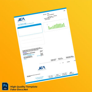 USA JEA Editable Electricity Bill Template in Word and PDF formats 3 page USA JEA Editable Electricity Bill Template in Word and PDF formats 3 page
