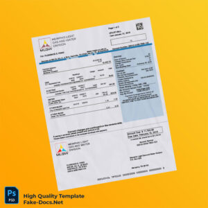 USA Memphis Light Gas and Water Division Editable Utility Bill Template in Word and PDF formats USA Memphis Light Gas and Water Division Editable Utility Bill Template in Word and PDF formats