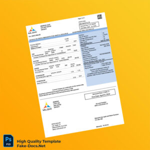 USA Memphis Light Gas and Water Editable Bill Template in Word and PDF formats USA Memphis Light Gas and Water Editable Bill Template in Word and PDF formats