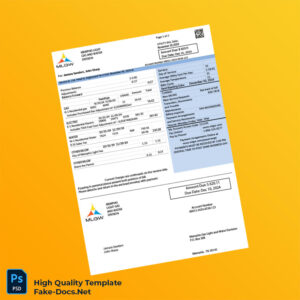 USA Memphis Light Gas and Water Editable Electric Bill Template in Word and PDF formats USA Memphis Light Gas and Water Editable Electric Bill Template in Word and PDF formats