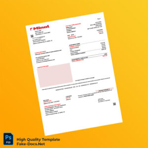 USA Minol USA Editable Utility Bill Template in Word and PDF formats USA Minol USA Editable Utility Bill Template in Word and PDF formats