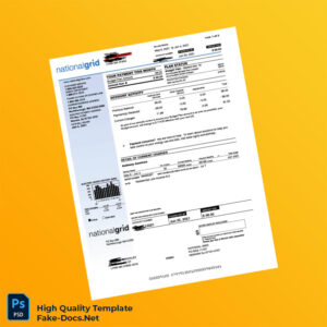 USA National Grid Editable Electricity Bill Template in Word and PDF formats USA National Grid Editable Electricity Bill Template in Word and PDF formats