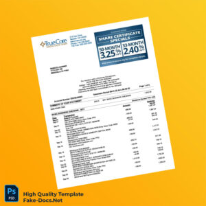 USA Navy Federal Credit Union Bank Statement Template in Word and PDF formats 2 page USA Navy Federal Credit Union Bank Statement Template in Word and PDF formats 2 page