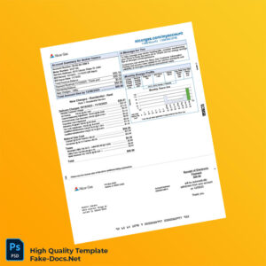 USA Nicor Gas Editable Gas Bill Template in Word and PDF formats 2 page