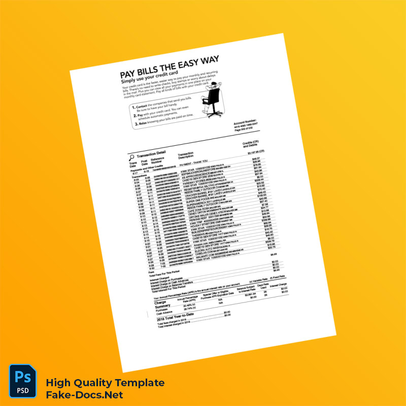 USA Omaha Bank Statement Template in Word and PDF formats 3 page USA Omaha Bank Statement Template in Word and PDF formats 3 page