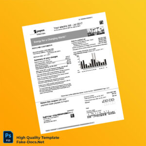 USA PEPCO Editable Electricity Bill Template in Word and PDF formats 3 page