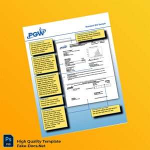USA PGW Editable Gas Bill Template in Word and PDF formats 3 page