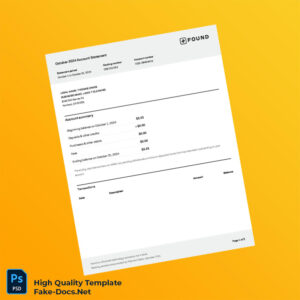 USA Piermont Bank Bank Statement Template in Word and PDF formats 2 page