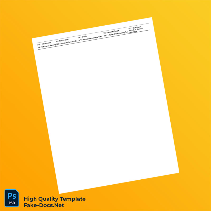 USA Regions Bank Statement Template in Word and PDF formats 6 page USA Regions Bank Statement Template in Word and PDF formats 6 page