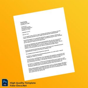 USA Rochester Broadway Theatre League Editable Letter Template in Word and PDF formats 2 page