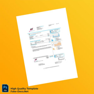 USA San Diego Gas Electric Editable Utility Bill Template in Word and PDF formats