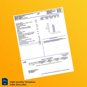 USA Scottsdale Editable Water Bill Template in Word and PDF formats