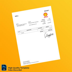 USA Shell Editable Utility Bill Template in Word and PDF formats
