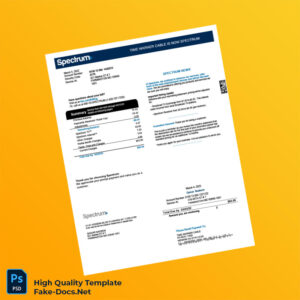 USA Spectrum Editable Billing Statement Template in Word and PDF formats 4 page