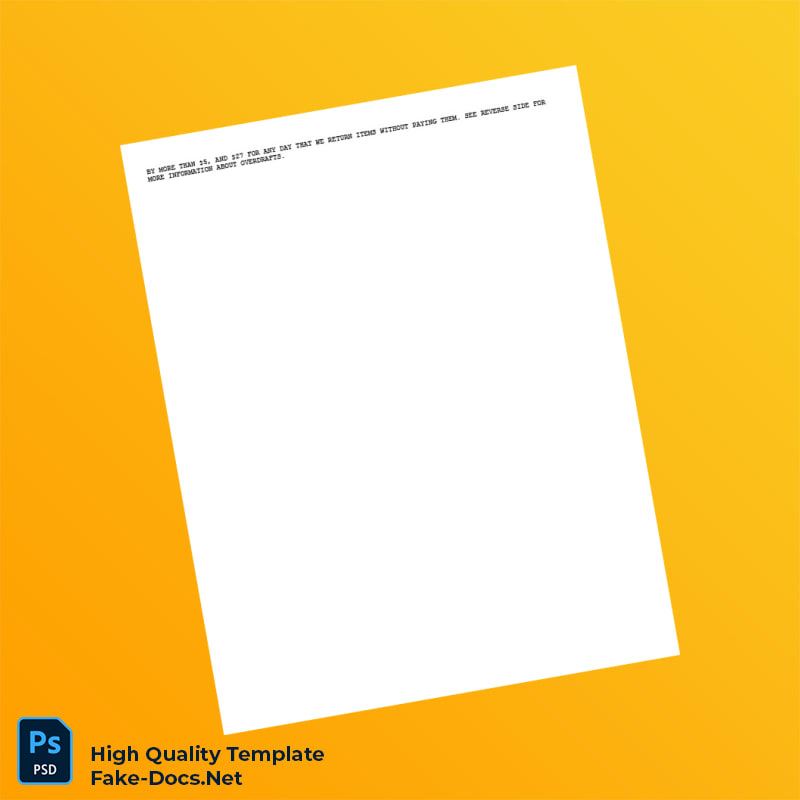 USA TCF National Bank Statement Template in Word and PDF formats 2 page USA TCF National Bank Statement Template in Word and PDF formats 2 page