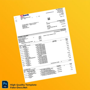 USA U S Bank Statement Template in Word and PDF formats 4 page USA U S Bank Statement Template in Word and PDF formats 4 page
