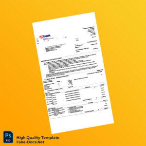 USA US Bank Business Statement Template in Word and PDF formats 4 page